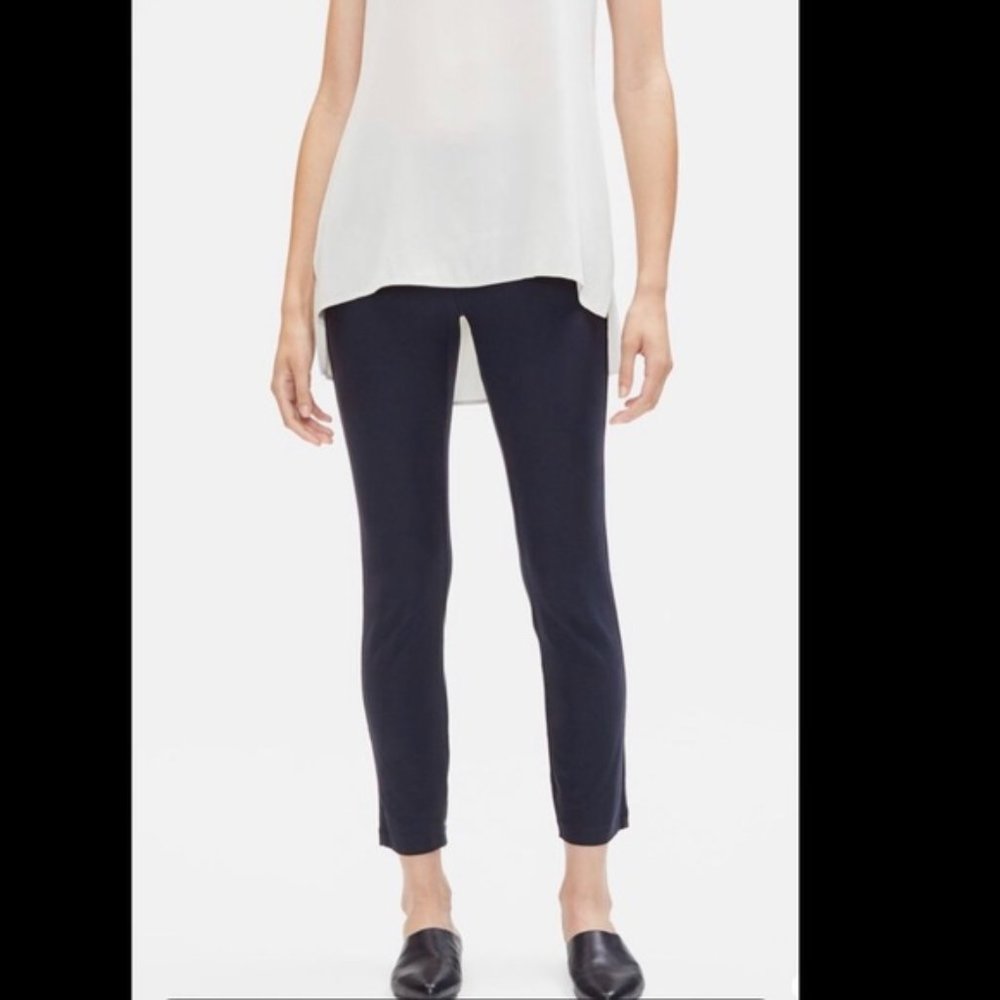 Eileen Fisher Black Cropped Slim Pants